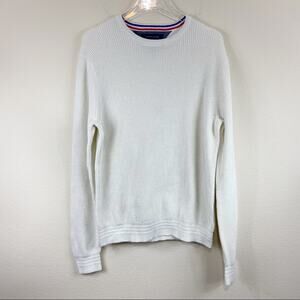 Tommy Hilfiger | Cream Waffle Knit Sweater Sz M